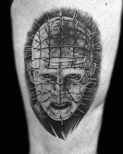 Impressive Male Hellraiser Horror Movie Tattoo Designs