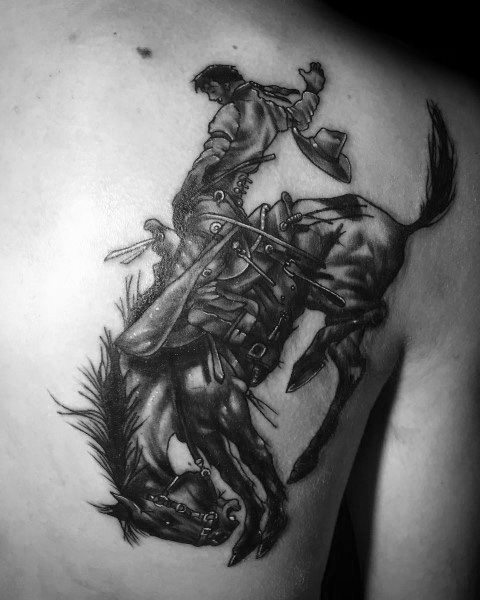 Impressive Male Rodeo Tattoo Designs