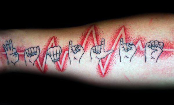 40 Sign Language Tattoo Designs For Men  Communication Ink Ideas