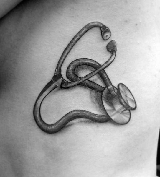 Impressive Male Stethoscope Tattoo Designs