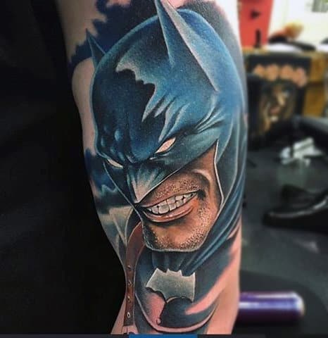 Incredible Batman 3d Arm Tattoos For Guys
