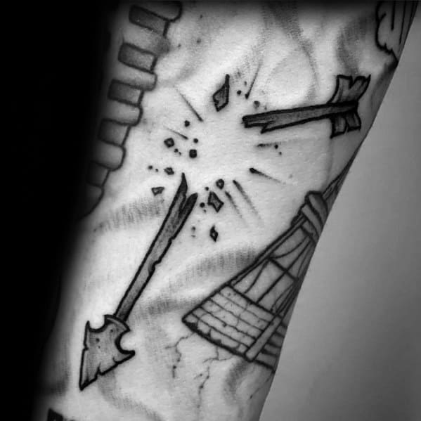 Incredible Broken Arrow Tattoos For Men