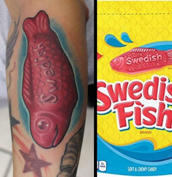 Incredible Candy Tattoos For Men Swedish Fish