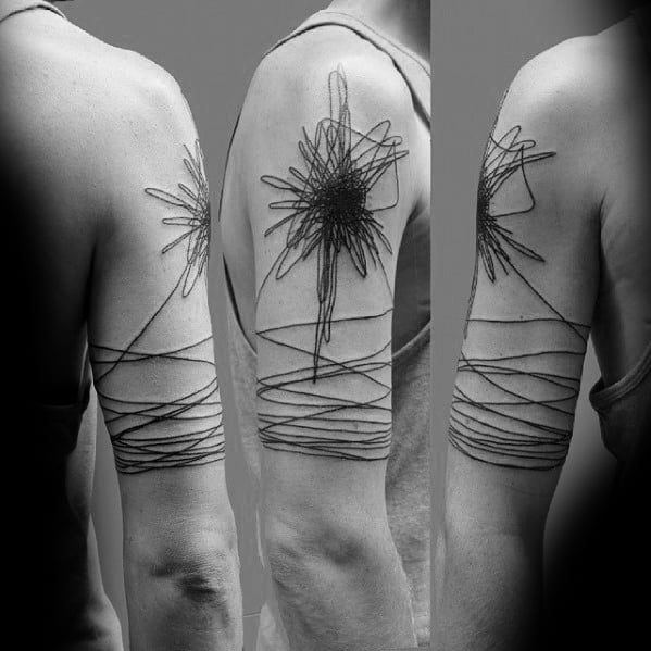 Incredible Continuous Line Tattoos For Men