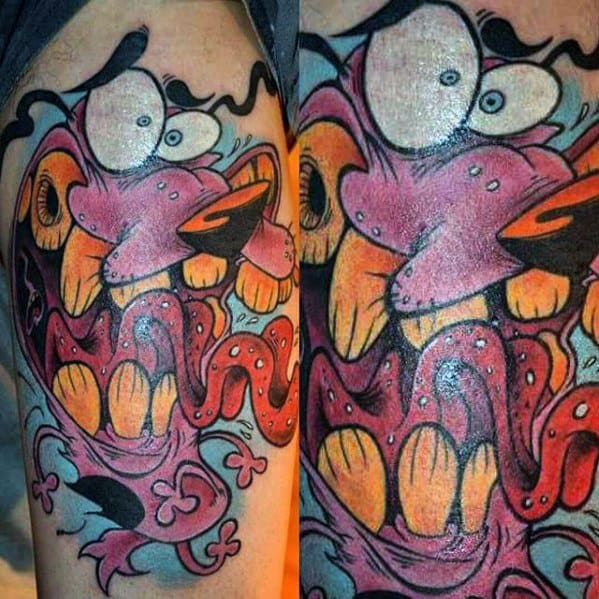 Incredible Courage The Cowardly Dog Tattoos For Men