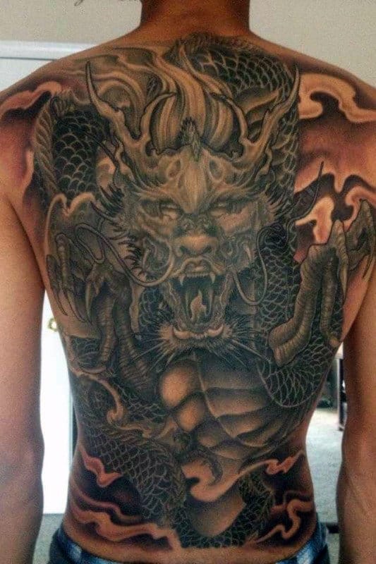 Incredible Full Back Dragon Tattoo Designs For Guys