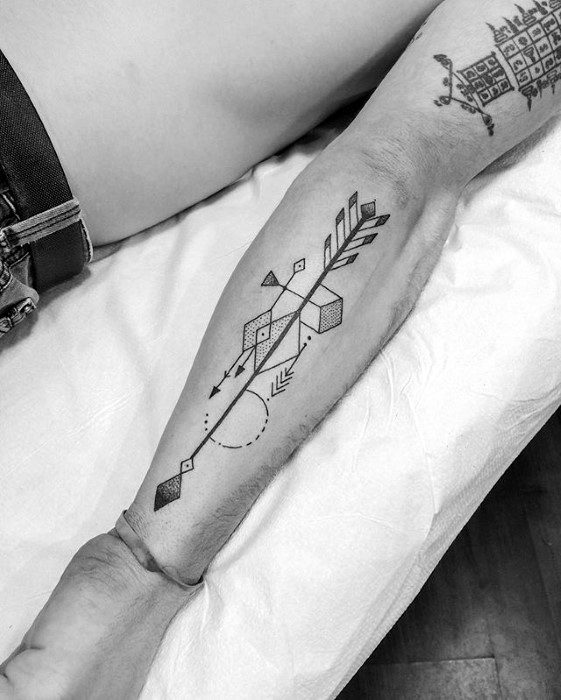Incredible Geometric Arrow Tattoos For Men