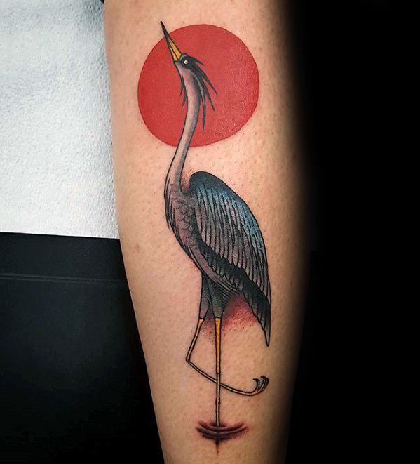 Incredible Heron Tattoos For Men