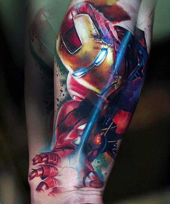 Incredible Iron Man 3d Tattoos For Men