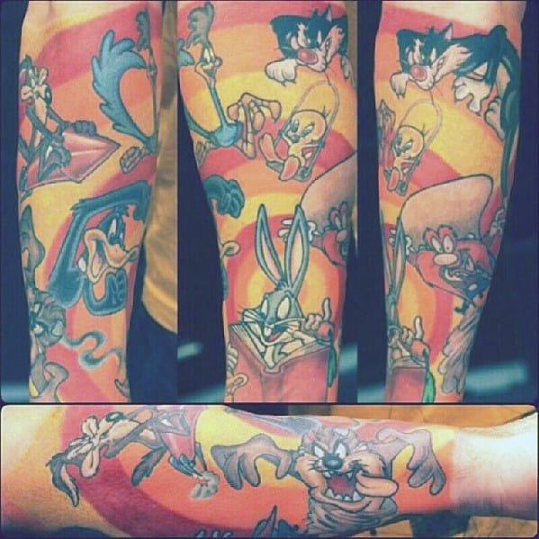 Incredible Looney Tunes Tattoos For Men Forearm Sleeve