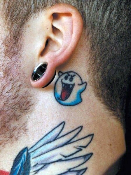 Incredible Mario Ghost Tattoos For Men