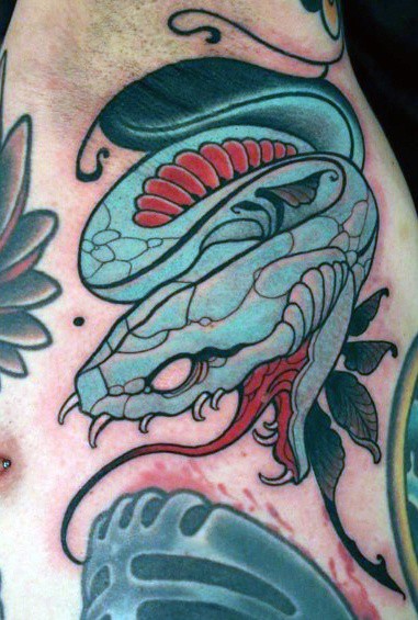 Incredible Neo Traditional Snake Tattoos For Men