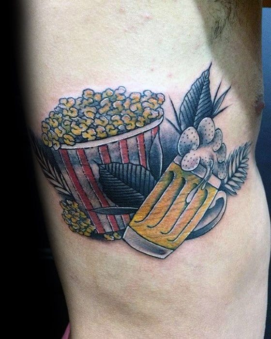 Incredible Popcorn Tattoos For Men