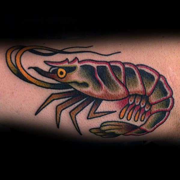 Incredible Shrimp Tattoos For Men Inner Arm Bicep
