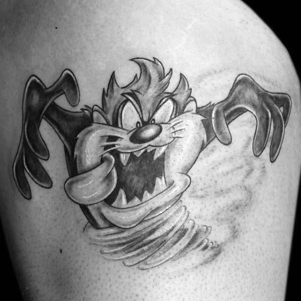 Incredible Tasmanian Devil Tattoos For Men Upper Arm