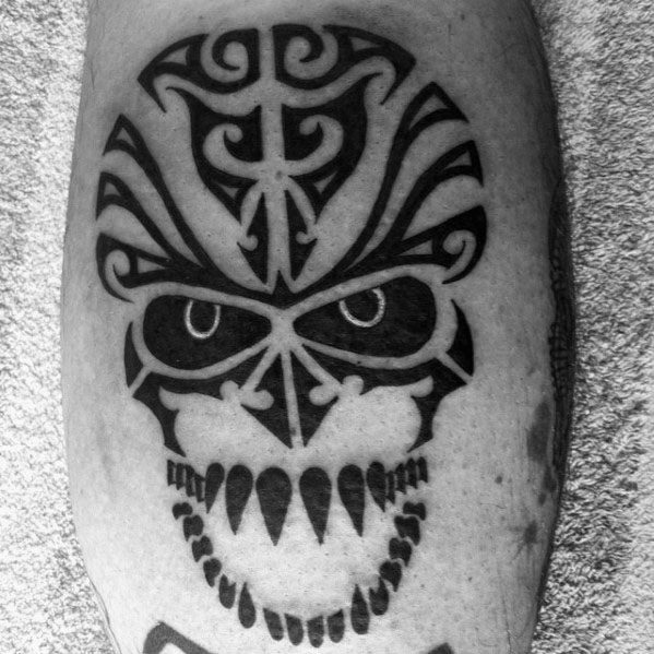 Incredible Tribal Skull Tattoos For Men