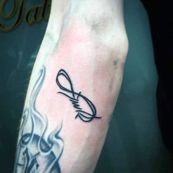 Infinity Knot Loop Barbed Wire Mens Small Tattoo Ideas