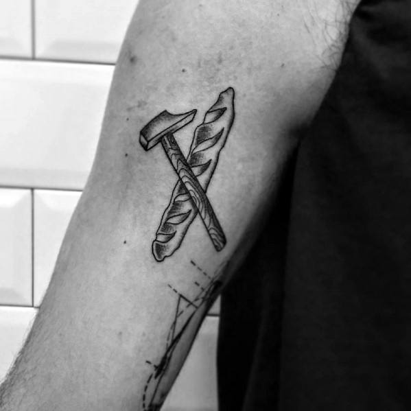 Inner Arm Bread Tattoo Design Ideas For Men