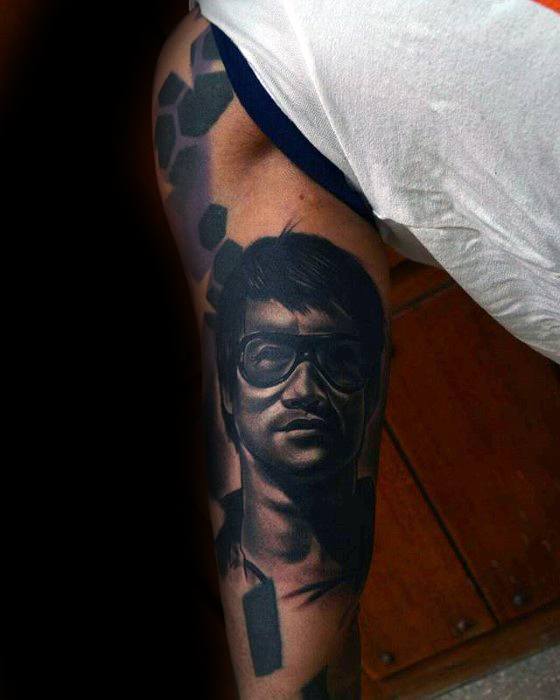 Inner Arm Creative Bruce Lee Tattoos For Men