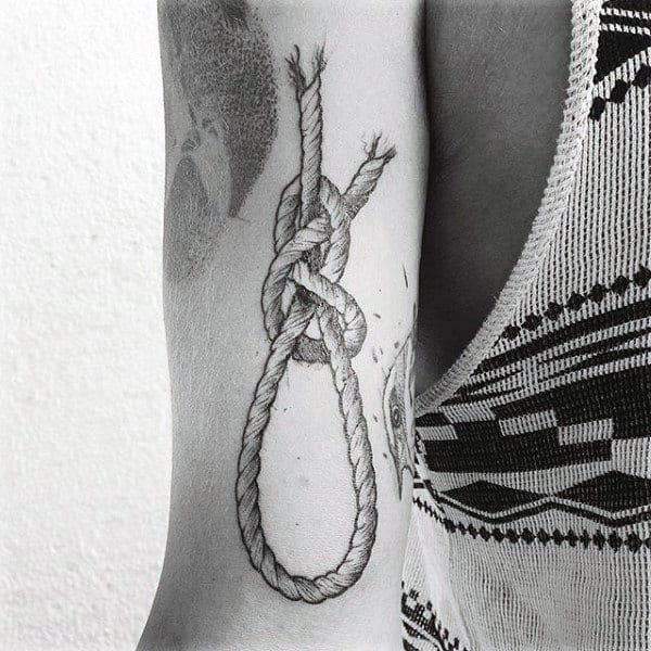 Inner Arm Guys Knot Tattoo