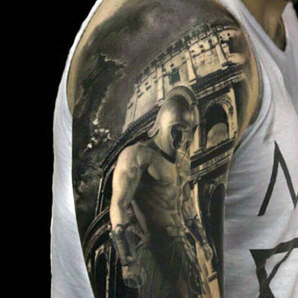 Warrior Inner Arm Tattoos For Men