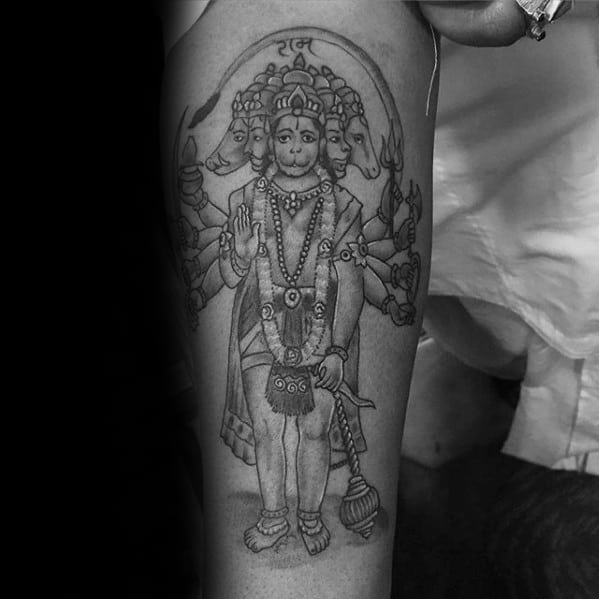 Inner Forearm Cool Male Hanuman Tattoo Designs