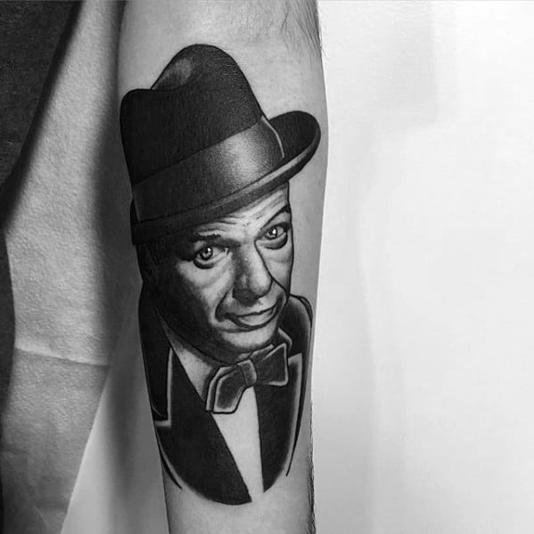 Inner Forearm Frank Sinatra Tattoo Ideas On Guys