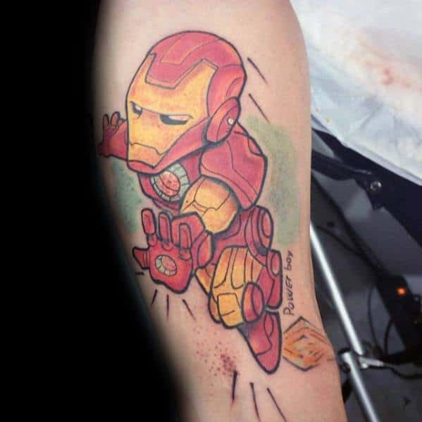 Inner Forearm Iron Man Tattoo Designs For Guys