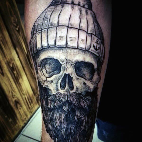 Premium Vector  Skull sailor tattoo