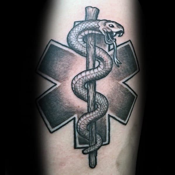60 Star Of Life Tattoo Designs For Men  EMS EMT and Paramedic  Tattoo  designs men Ems tattoos Paramedic tattoo