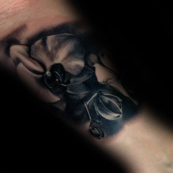 Inner Forearm Tattoos For Guys Of Orchids