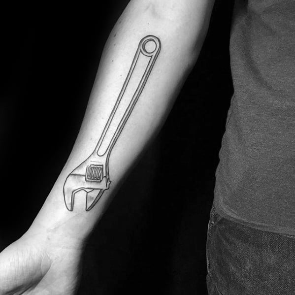 60 Wrench Tattoo Designs For Men - Tool Ink Ideas