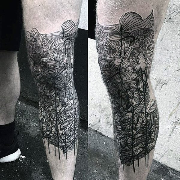 Insane Abstract Mens Leg Sleeve Tattoo Designs