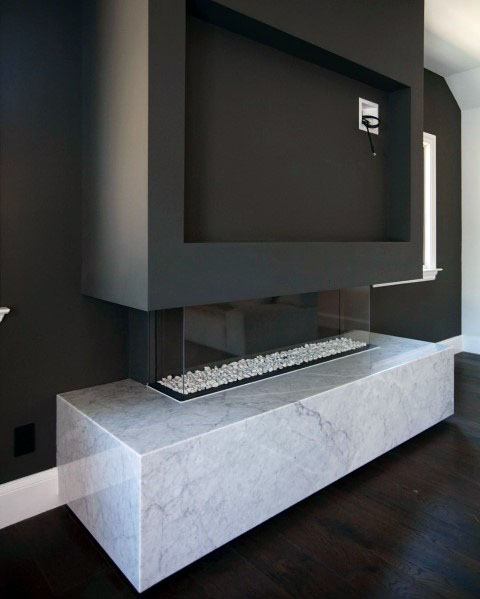 marble linear fireplace surround