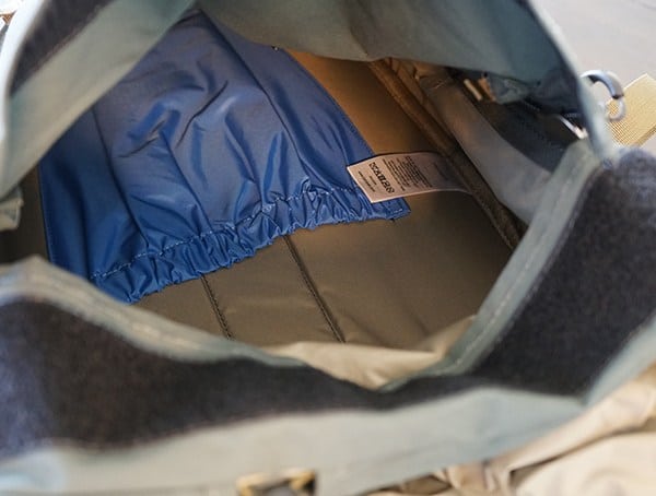 Interior Space Fjallraven Kajka Backpack With Blue Strech Pocket