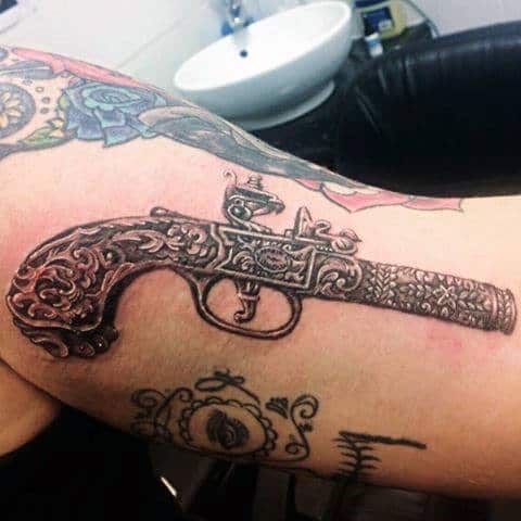 Revolver Tattoo Design by Killadade
