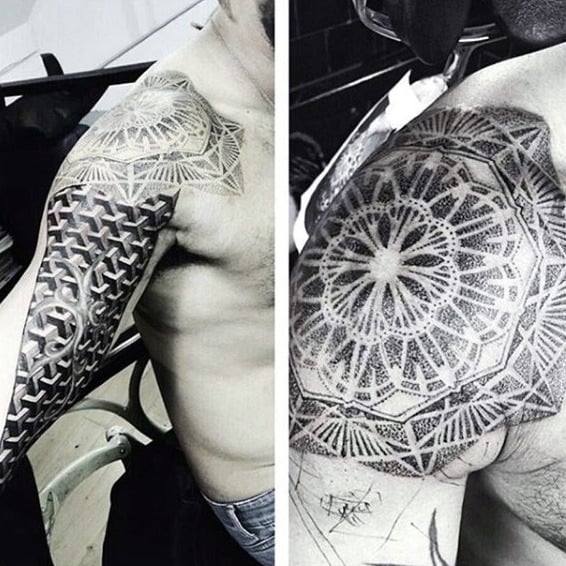 Intricate Sacred Geometry Tattoo Designs On Males