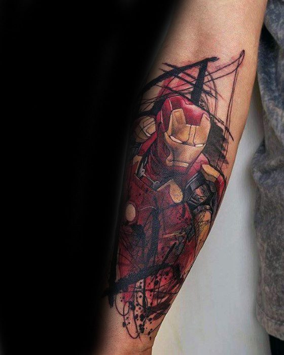 Iron Man Tattoos For Gentlemen