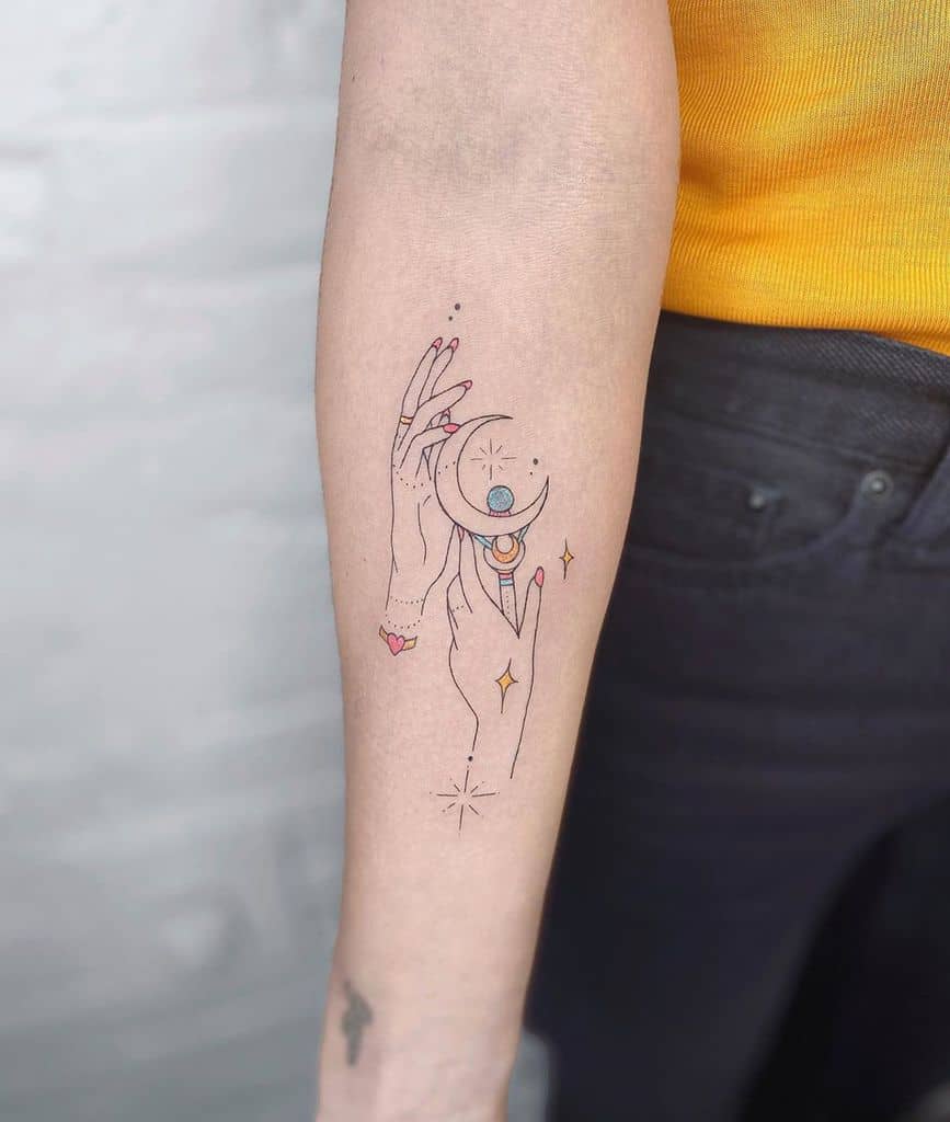 Japanese Anime Sailor Moon Tattoo