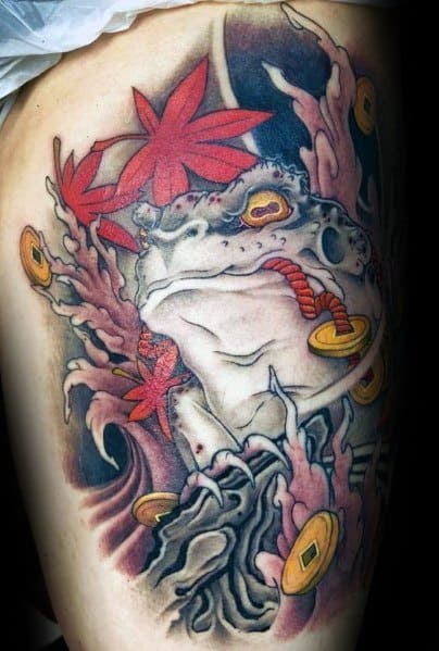 Japanese Frog Tattoo For Males
