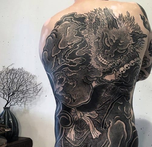 Japanese Full Back Demon Coolest Tattoos For Guys