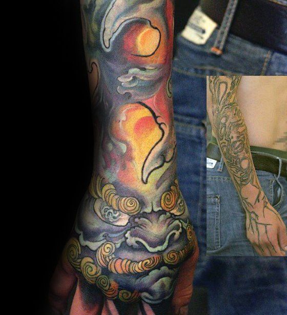 Japanese Male Hand And Forearm Tattoo Cover Up Sleeve