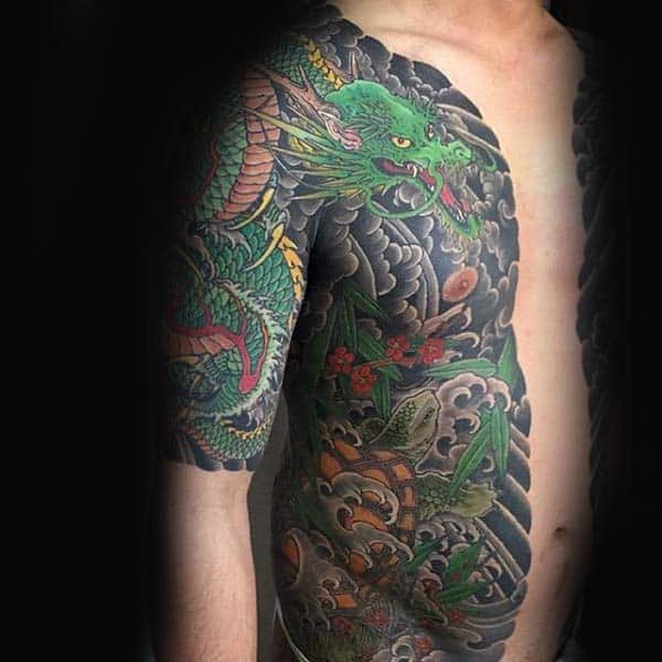 Japanese Rib Cage Side Turtle Tattoos For Guys