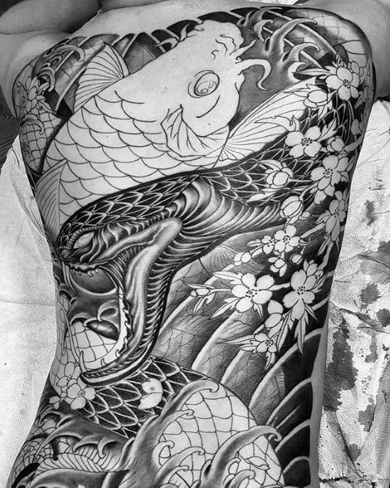 Japanese Snake Full Back Epic Tattoos For Gentlemen