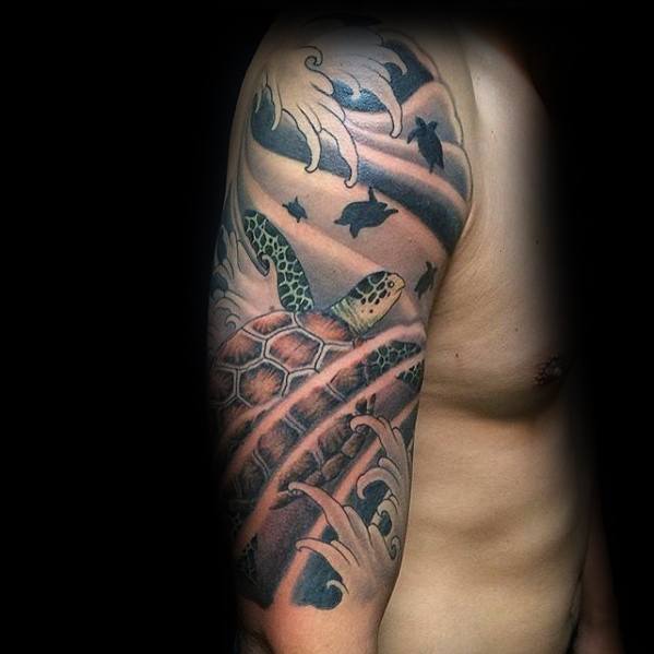Japanese Turtle Tattoo Design Ideas For Men