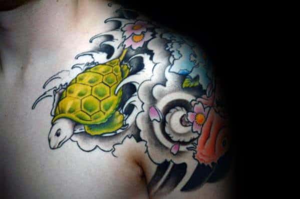 Japanese Turtle Tattoo Inspiration For Men