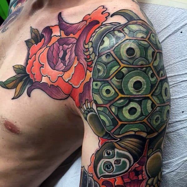 Japanese Turtle Themed Tattoo Ideas For Men