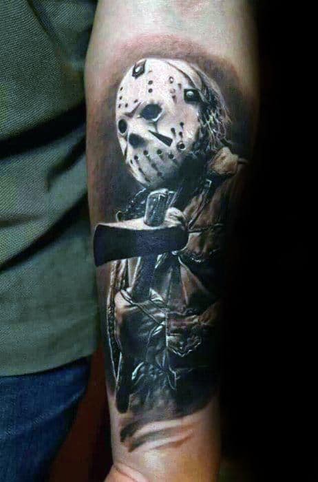 Tattoo uploaded by Flint Town Ink  Black n grey Jason Voorhees  Tattoodo