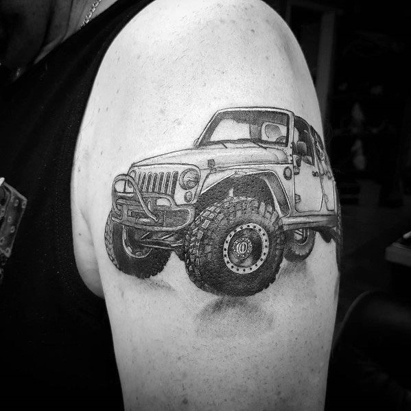 Jeep Tattoo Designs On Men