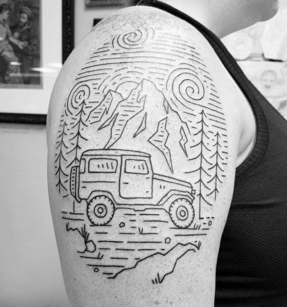 Jeep Tattoo Ideas For Men